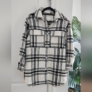 H&M Monochrome Plaid Jacket